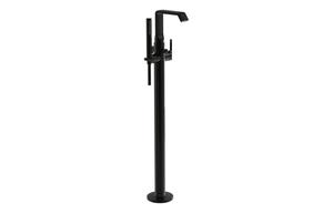 VitrA Suit Floor Standing Bath/Shower Mixer - Gloss Black